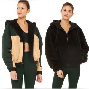 Alo Yoga Duality Reversible Sherpa Forest Green Jacket NWT